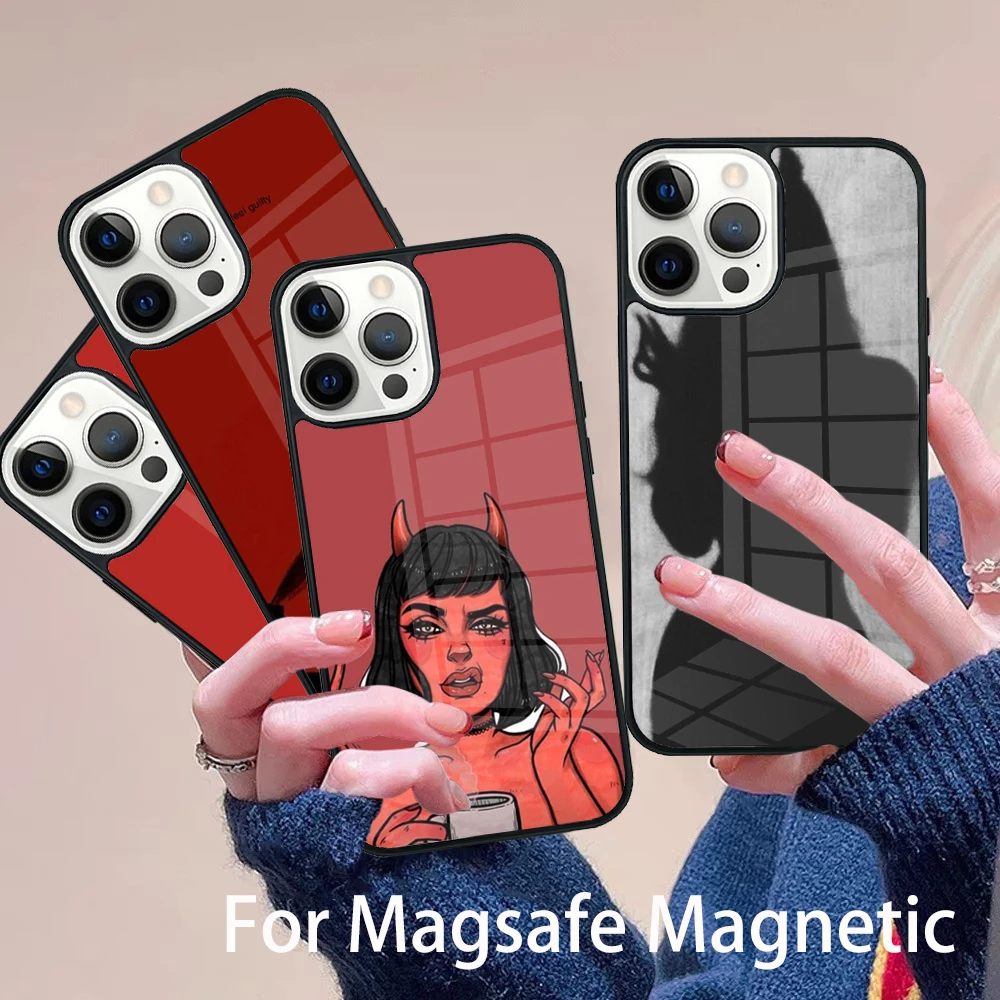Aesthetic Devil Woman Phone Case Magesafe Magnetic Wireless Charge Cover For IPhone 16 11 12 13 14 15 Pro Max Plus Mini
Aesthetic Devil Woman Phone Case Magesafe Magnetic Wireless Charge Cover For IPhone 16 11 12 13 14 15 Pro Max Plus Mini