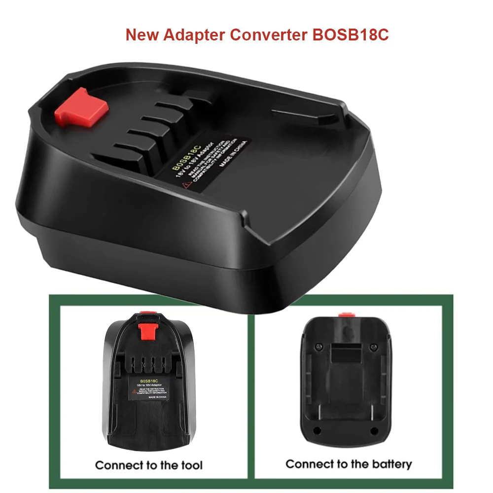 New Adapter Converter BOSB18C Use For 18V Li-Ion Battery BAT618 On Home Lithium Electrical Power Tool Replace All 18V
New Adapter Converter BOSB18C Use For 18V Li-Ion Battery BAT618 On Home Lithium Electrical Power Tool Replace All 18V
