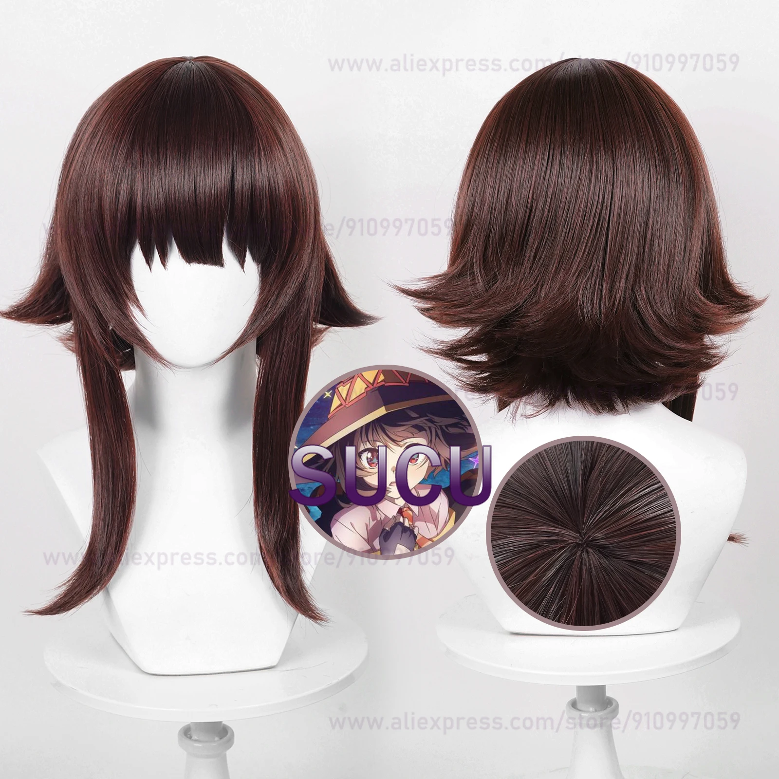 Anime Megumin Cosplay Wig Dark Red Hair Heat Resistant Synthetic Hair Wigs + Wig Cap
Anime Megumin Cosplay Wig Dark Red Hair Heat Resistant Synthetic Hair Wigs + Wig Cap