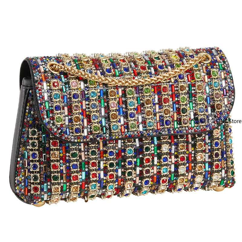 Multi-color Square Evening Bag Clutch Luxury Shoulder Bag Hand Armpit Chain Wedding Party Rhinestone Elegant Exquisite Handbag
Multi-color Square Evening Bag Clutch Luxury Shoulder Bag Hand Armpit Chain Wedding Party Rhinestone Elegant Exquisite Handbag