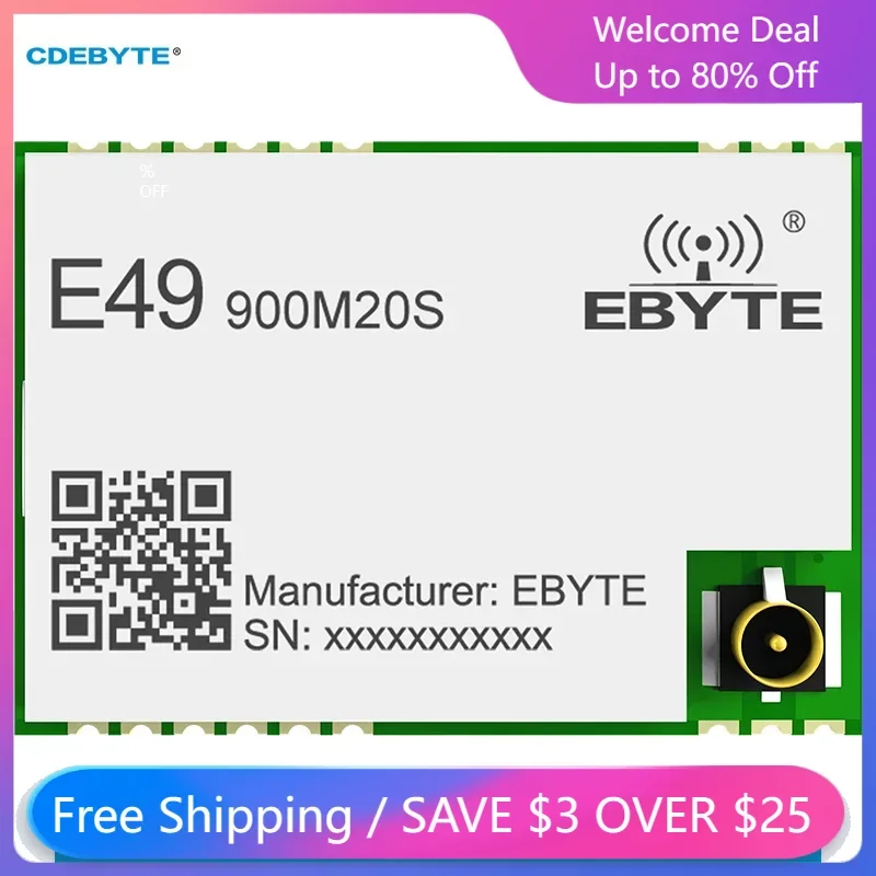 5 шт. CMT2300A 868 МГц SMD 20 дБм беспроводной радиочастотный модуль CDEBYTE E49-900M20S 3 км дальность передачи FEC IPEX Печать отверстие IoT
5 шт. CMT2300A 868 МГц SMD 20 дБм беспроводной радиочастотный модуль CDEBYTE E49-900M20S 3 км дальность передачи FEC IPEX Печать отверстие IoT