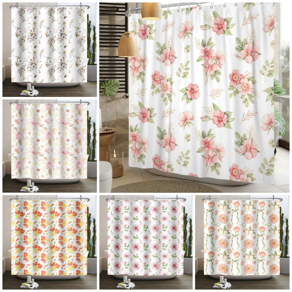 Retro Spring Floral Shower Curtain Art Print Bathroom Waterproof Fabric Boho Bathtub Bathroom Home Decor Curtain With 12 Hooks
Retro Spring Floral Shower Curtain Art Print Bathroom Waterproof Fabric Boho Bathtub Bathroom Home Decor Curtain With 12 Hooks