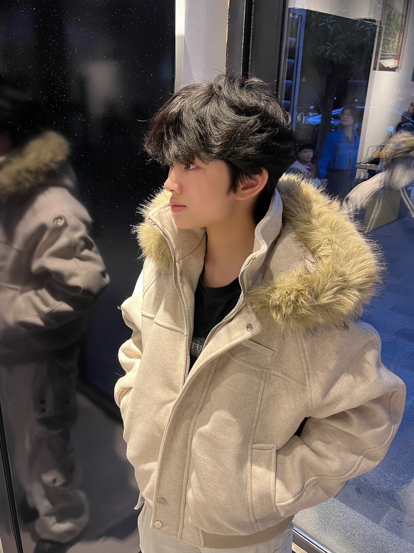 Khaki Quilted Cotton Jaet Men's Winter ort Woolen Collar Coat Cleanfit Sle Polyester Fiber Filling Warm Thiened Jaet
Khaki Quilted Cotton Jaet Men's Winter ort Woolen Collar Coat Cleanfit Sle Polyester Fiber Filling Warm Thiened Jaet