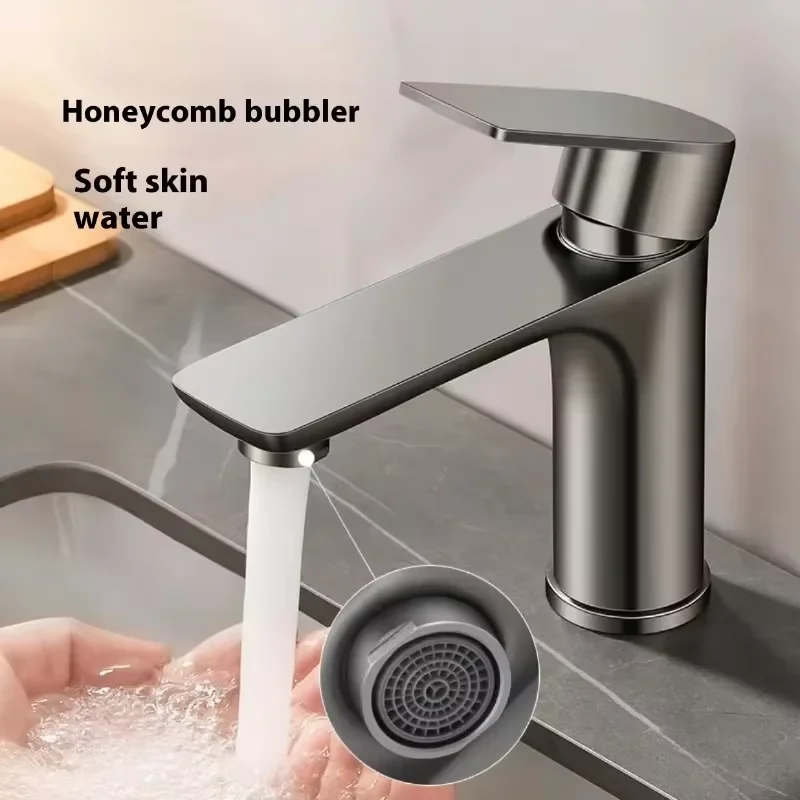 304 Stainless Steel Bathroom Faucet Hot and Cold Water Outlet Bathroom Sink Faucet Gun Grey Sink Washbasin Faucet Tap
304 Stainless Steel Bathroom Faucet Hot and Cold Water Outlet Bathroom Sink Faucet Gun Grey Sink Washbasin Faucet Tap
