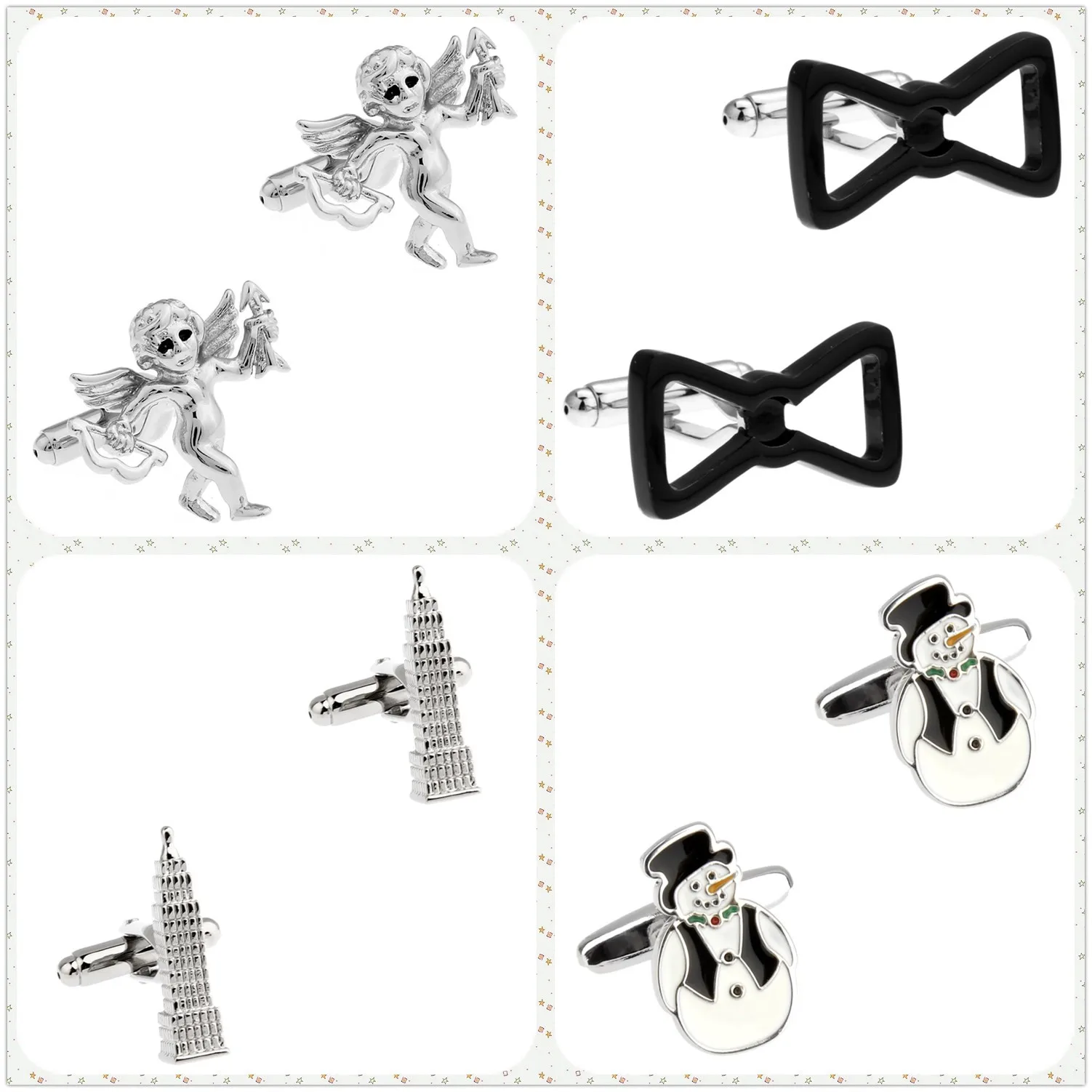 4 Styles Wholesale Fashion Gifts Cufflinks Men Cuff Links Snowman 50 Pairs Shipping
4 Styles Wholesale Fashion Gifts Cufflinks Men Cuff Links Snowman 50 Pairs Shipping