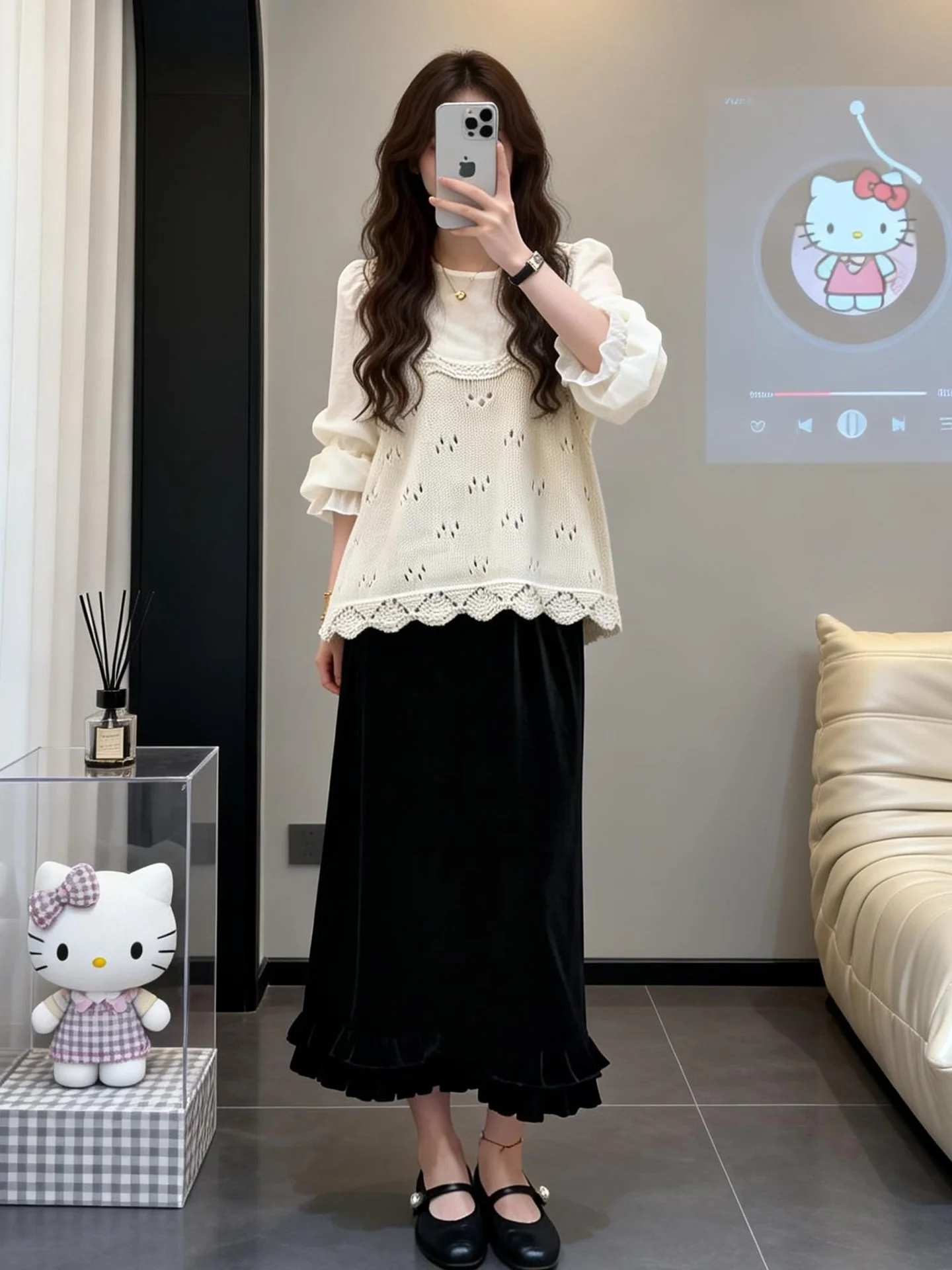 Korean Style Chic Hollow out Wave Vest Top Shirt Skirt Set Women's Anti-Aging Fashionable Three-Piece Suit High Waist
Korean Style Chic Hollow out Wave Vest Top Shirt Skirt Set Women's Anti-Aging Fashionable Three-Piece Suit High Waist