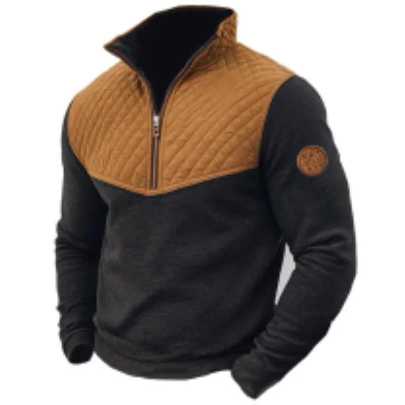 Стеганая толстовка в стиле ретро, мужская лоскутная четверть, воротник на молнии, военная спецодежда, стильная зимняя теплая городская мода
Стеганая толстовка в стиле ретро, мужская лоскутная четверть, воротник на молнии, военная спецодежда, стильная зимняя теплая городская мода