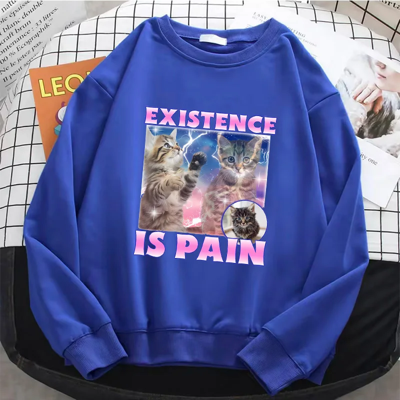 Толстовка с капюшоном «Existence Is Pain Cat»: забавная, теплая, флисовая, мягкая, дышащая, с круглым вырезом, повседневная женская одежда
Толстовка с капюшоном «Existence Is Pain Cat»: забавная, теплая, флисовая, мягкая, дышащая, с круглым вырезом, повседневная женская одежда