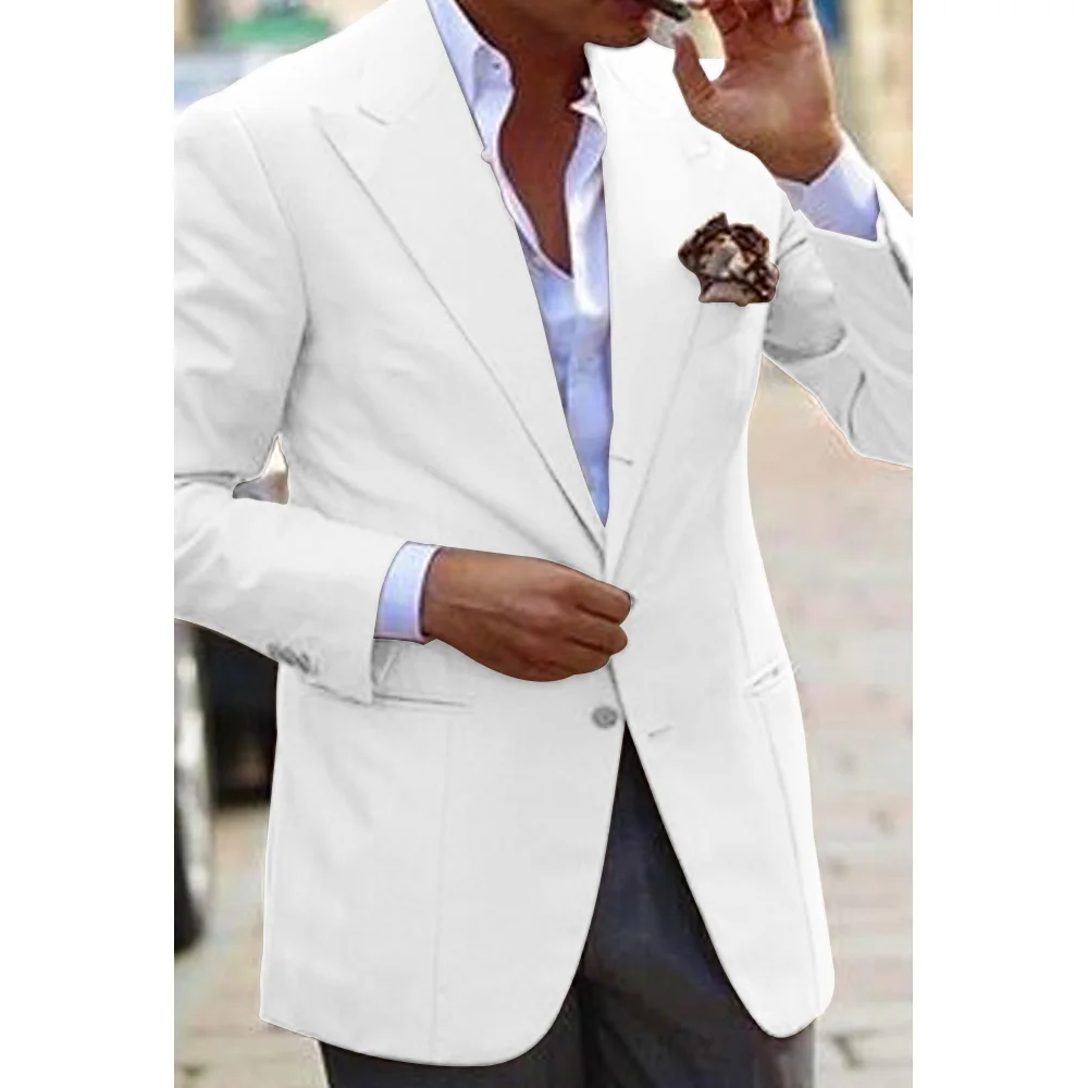 Suit Jackets for Man Jackets High Quality Polyester Men's Social Coat Business Peak Lapels Single-Breasted Solid Color Casual
Suit Jackets for Man Jackets High Quality Polyester Men's Social Coat Business Peak Lapels Single-Breasted Solid Color Casual