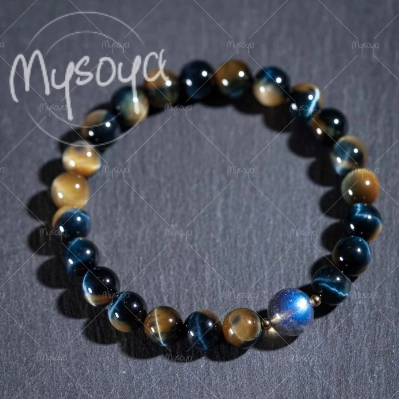 MYSOYA Natural Dream Tiger's Eye Blue Light Elongated Stone Bracelet 10mm Unisex Jewelry Na12
MYSOYA Natural Dream Tiger's Eye Blue Light Elongated Stone Bracelet 10mm Unisex Jewelry Na12