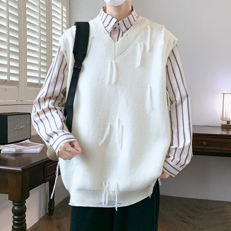 Повседневный мужской вязаный свитер без рукавов, осень-зима, новый свободный крой, V-Ne, мех кролика, 00% ткань из модала, удобная ткань...
Повседневный мужской вязаный свитер без рукавов, осень-зима, новый свободный крой, V-Ne, мех кролика, 00% ткань из модала, удобная ткань...