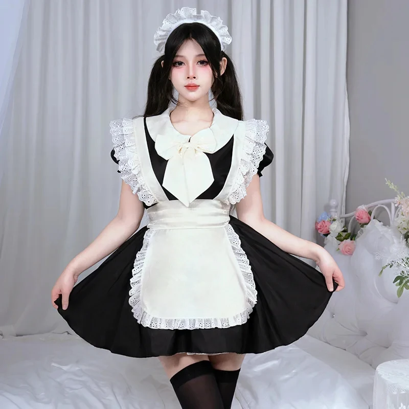 ABC123Black White Lolita Cosplay Costumes Cute Dress Sexy French Apron Uniform Cafe Maid Party Skirt Halloween Wo5,j'8.k/4\
ABC123Black White Lolita Cosplay Costumes Cute Dress Sexy French Apron Uniform Cafe Maid Party Skirt Halloween Wo5,j'8.k/4\
