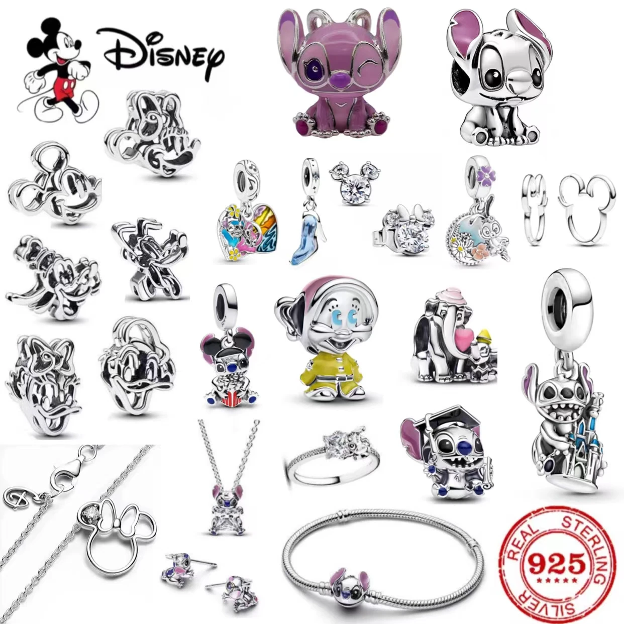 Disney New 100%925 Sterling Silver Stitch Pendant Charm Beads Fits Bracelet Women Luxury DIY Fine Jewelry Party Festival Gifts
Disney New 100%925 Sterling Silver Stitch Pendant Charm Beads Fits Bracelet Women Luxury DIY Fine Jewelry Party Festival Gifts