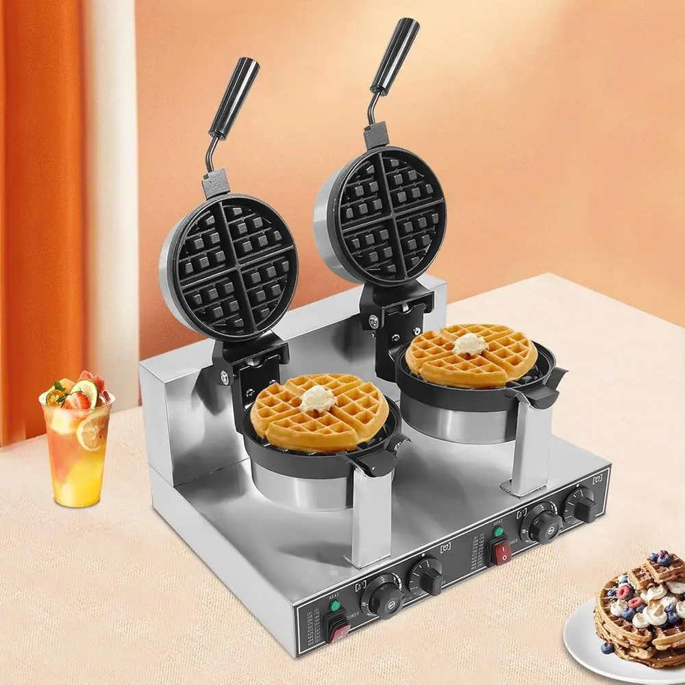 Commercial Dual-Rotating Non-Stick Round Beian Wale Maker - 2400W StainlSteel Wale Iron hine or Restaurant or Bakery - Temperatu
Commercial Dual-Rotating Non-Stick Round Beian Wale Maker - 2400W StainlSteel Wale Iron hine or Restaurant or Bakery - Temperatu
