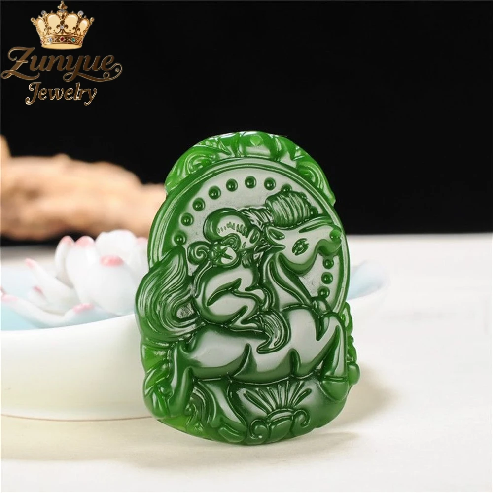 Natural Hetian Jade Spinach Green Monkey Riding Horseback Pendant Luxury Quality Jewelry Fashion Jewelry Exquisite Charms Gift
Natural Hetian Jade Spinach Green Monkey Riding Horseback Pendant Luxury Quality Jewelry Fashion Jewelry Exquisite Charms Gift
