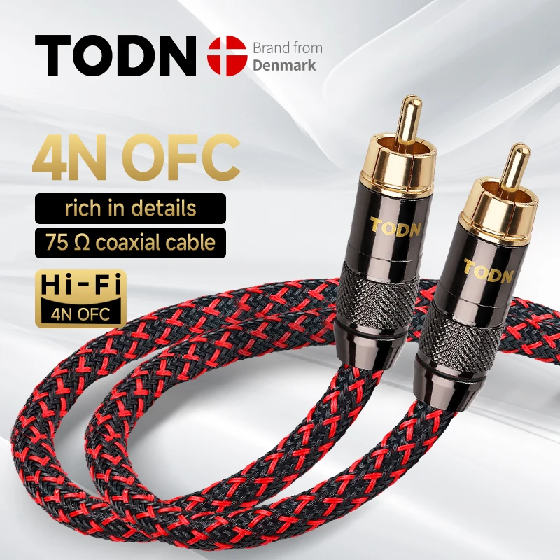 TODN Digital Audio Coaxial Cable 75Ω 4N OFC high end Rca to Rca Male Stereo Cable Speaker Hifi Subwoofer Cable AV TV
TODN Digital Audio Coaxial Cable 75Ω 4N OFC high end Rca to Rca Male Stereo Cable Speaker Hifi Subwoofer Cable AV TV