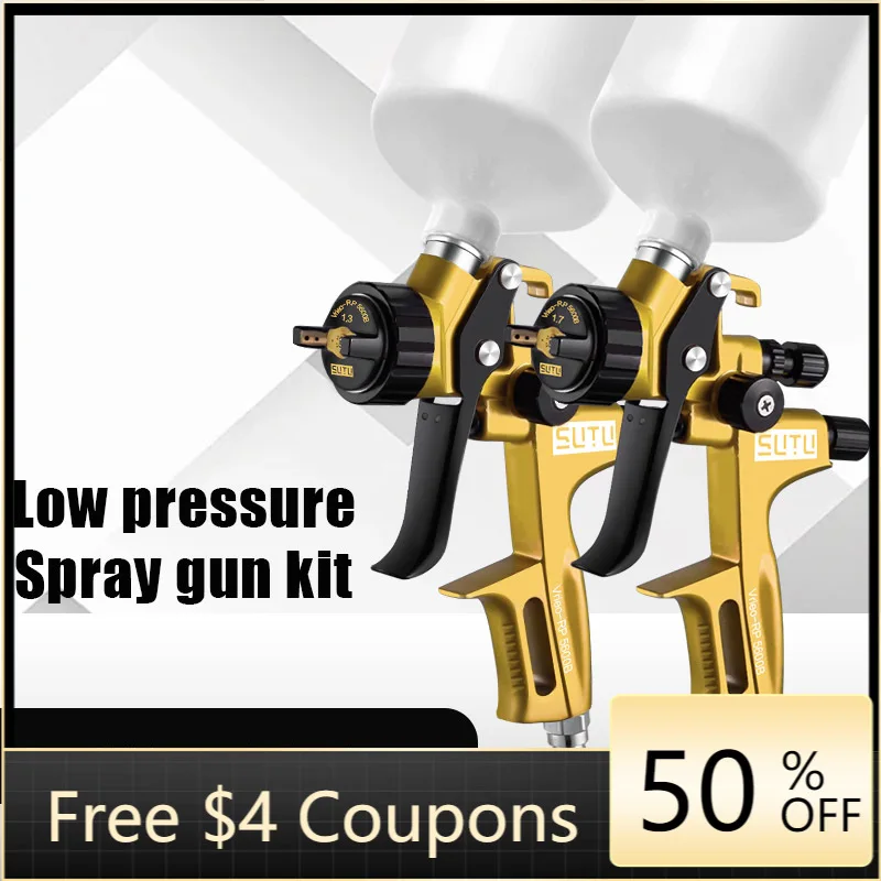 SUTU 5600 1.3 and 1.7 caliber spray gun set features high atomization for uniform and fine spraying
SUTU 5600 1.3 and 1.7 caliber spray gun set features high atomization for uniform and fine spraying