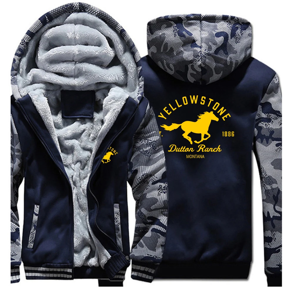 2025 Autumn Winter High Street Cardigan Thickened Hoodies Men's Hot Yellowstone Dutton Print Cold Prevention Zipper Hooded Coats
2025 Autumn Winter High Street Cardigan Thickened Hoodies Men's Hot Yellowstone Dutton Print Cold Prevention Zipper Hooded Coats