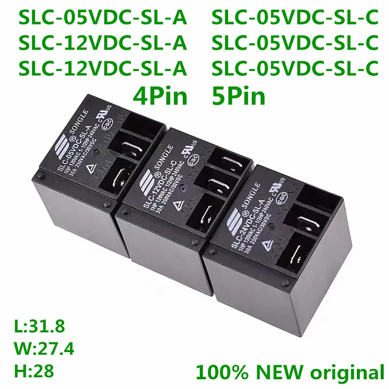 5Pcs, Black Electrical PCB Power Relay, SLC-05VDC-SL-C, SLC-12VDC-SL-C, SLC-12VDC-SL-A, T91, 5V, 12V, 24V, 30A, 250V, 4Pin, 5Pin
5Pcs, Black Electrical PCB Power Relay, SLC-05VDC-SL-C, SLC-12VDC-SL-C, SLC-12VDC-SL-A, T91, 5V, 12V, 24V, 30A, 250V, 4Pin, 5Pin
