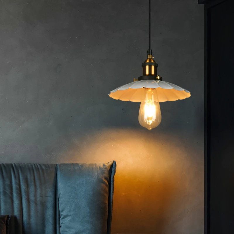 American Retro Iron Pendant Lights Industrial Loft Cafe Restaurant Hanging Lamp Bar Dining Hall White Small Light Fixture
American Retro Iron Pendant Lights Industrial Loft Cafe Restaurant Hanging Lamp Bar Dining Hall White Small Light Fixture