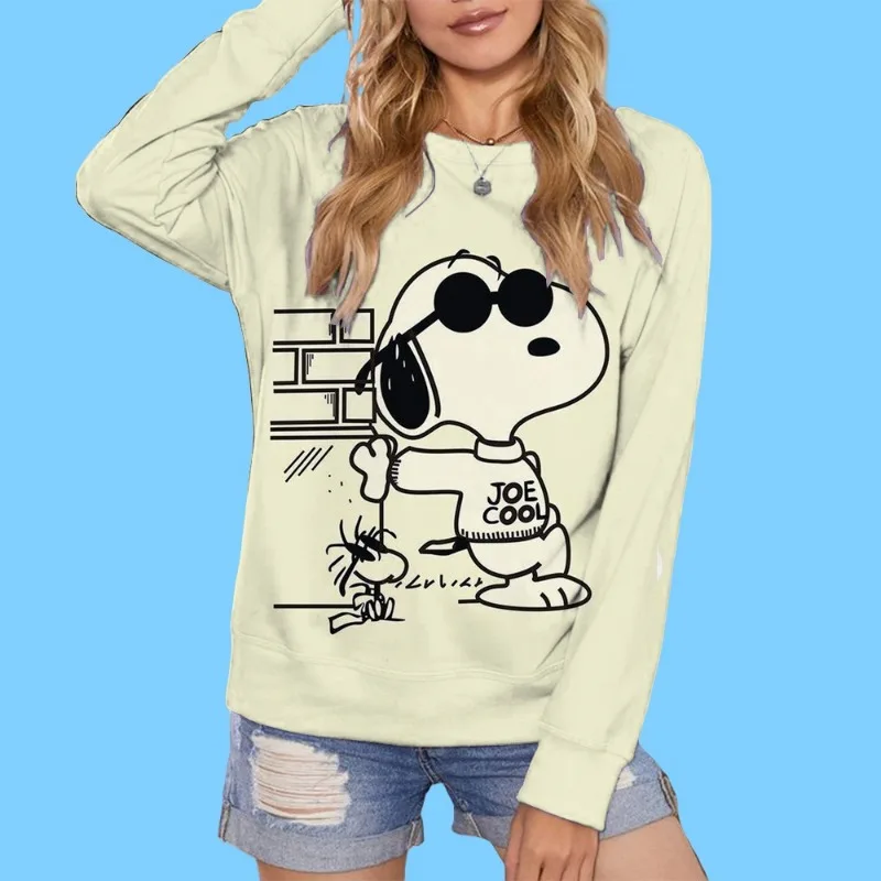 MOTO-Cute Snoopy print women's personalized round neck long sleeved fashionable casual top
MOTO-Cute Snoopy print women's personalized round neck long sleeved fashionable casual top