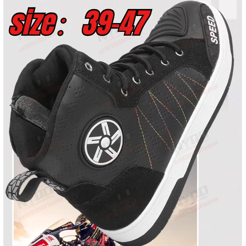 Мужские мотоциклетные ботинки: дышащие, противоскользящие, со светоотражающей резиновой подошвой, для дорожных гонок и езды
Мужские мотоциклетные ботинки: дышащие, противоскользящие, со светоотражающей резиновой подошвой, для дорожных гонок и езды