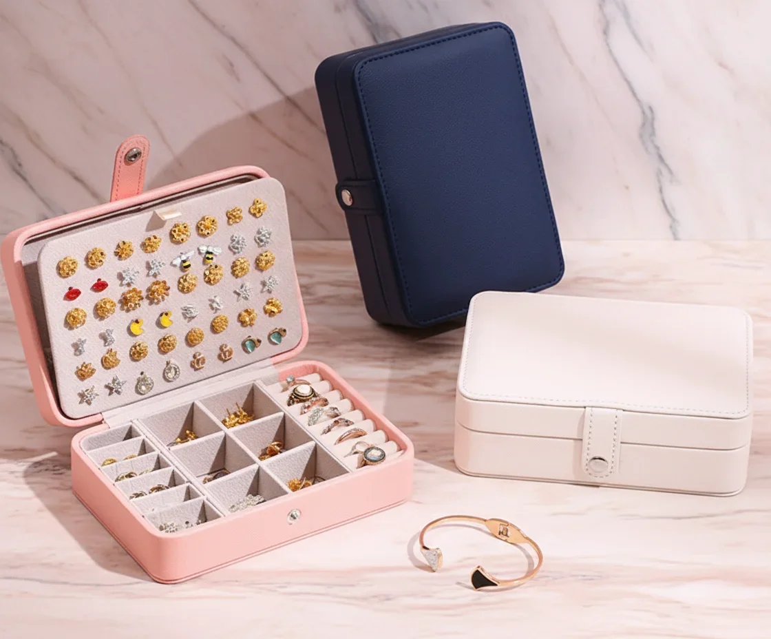 Leather Jewelry Box Organizer Jewelry Display Jewelry Boxes and Packaging Ring Box Suitable for Earrings and Rings
Leather Jewelry Box Organizer Jewelry Display Jewelry Boxes and Packaging Ring Box Suitable for Earrings and Rings