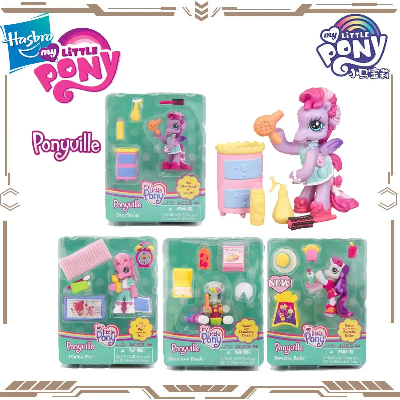 Hasbro Original My Little Pony Ponyville Anime Figure Life Scene Pinkie Pie Rainbow Dash Action Figure Toys for Boys Girls Gift
Hasbro Original My Little Pony Ponyville Anime Figure Life Scene Pinkie Pie Rainbow Dash Action Figure Toys for Boys Girls Gift