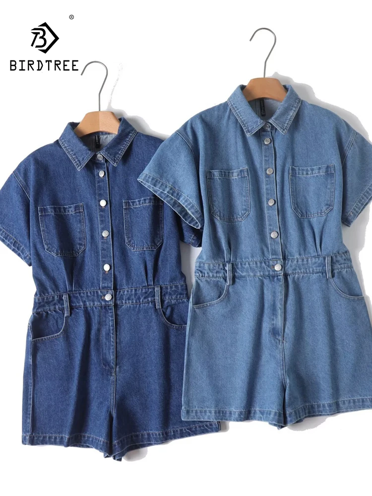 New 2025 Summer Cotton Denim Bodysuit, Women Short Sleeve Pocket, Mori Girl Streetwear Retro Commute Jumpsuit Shorts S57828CC
New 2025 Summer Cotton Denim Bodysuit, Women Short Sleeve Pocket, Mori Girl Streetwear Retro Commute Jumpsuit Shorts S57828CC