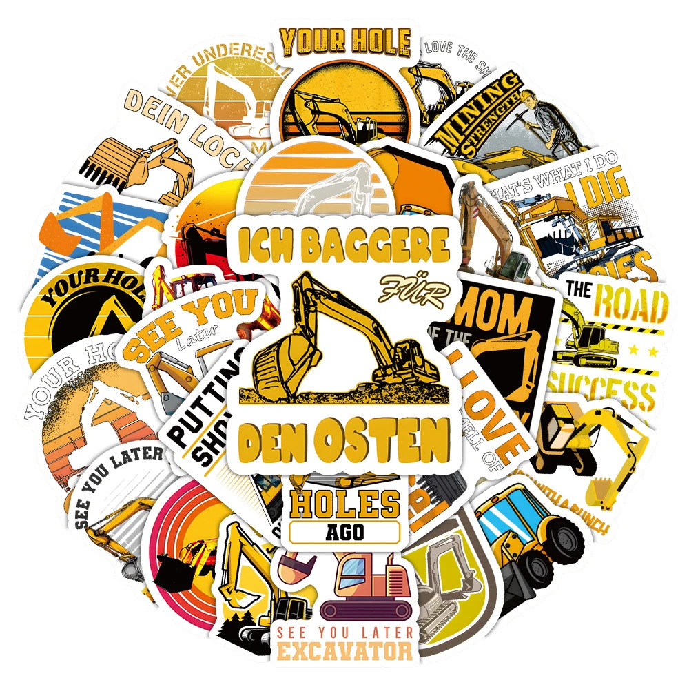 10/30/60pcs Engineering Excavator Graffiti Stickers Cool Cartoon Decals Notebook Skateboard Phone Car Kids DIY Decals Toy Gift
10/30/60pcs Engineering Excavator Graffiti Stickers Cool Cartoon Decals Notebook Skateboard Phone Car Kids DIY Decals Toy Gift