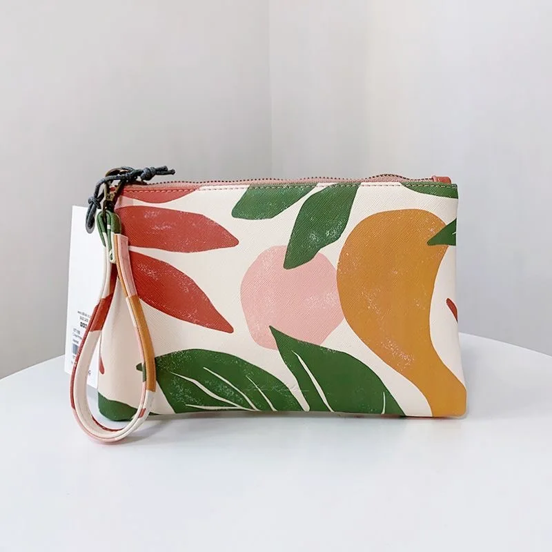 Abstract Leaf Print PU Leather Wristlet Pouch, Zipper Cosmetic & Phone Clutch Bag
Abstract Leaf Print PU Leather Wristlet Pouch, Zipper Cosmetic & Phone Clutch Bag