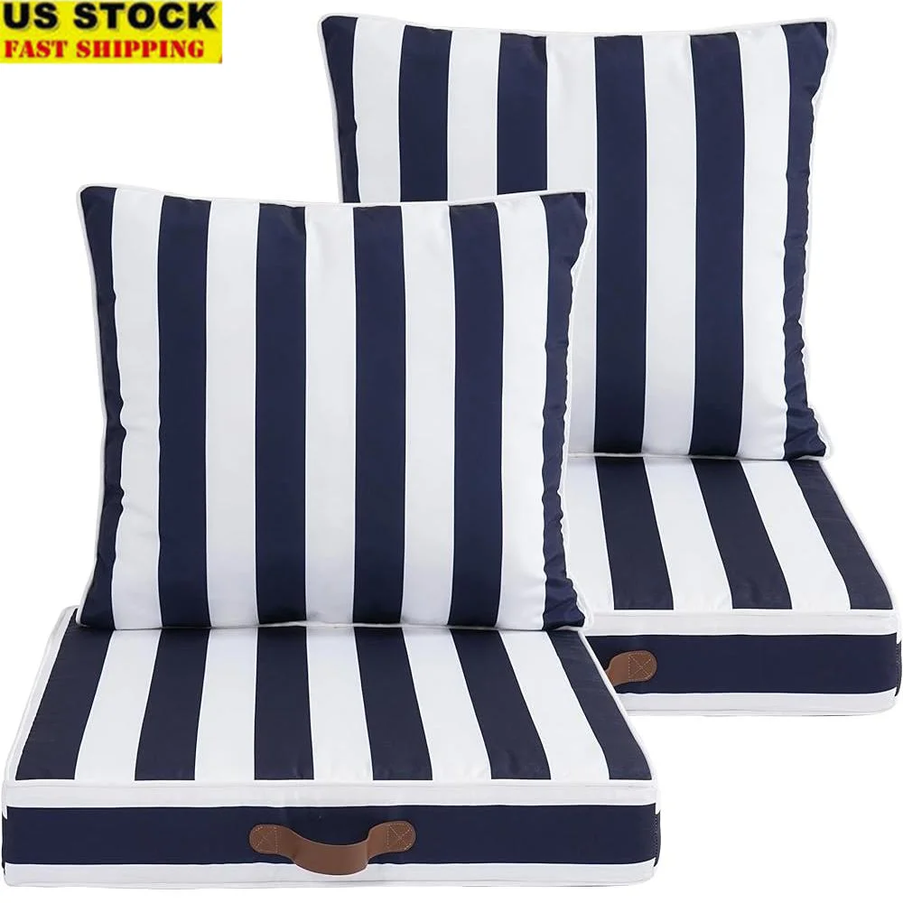 Outdoor Deep Seat Cushion Set 2 Weather Resistant Patio Cushions High Resilience Foam Zipper Portable Handle Indoor Outdoor Use
Outdoor Deep Seat Cushion Set 2 Weather Resistant Patio Cushions High Resilience Foam Zipper Portable Handle Indoor Outdoor Use