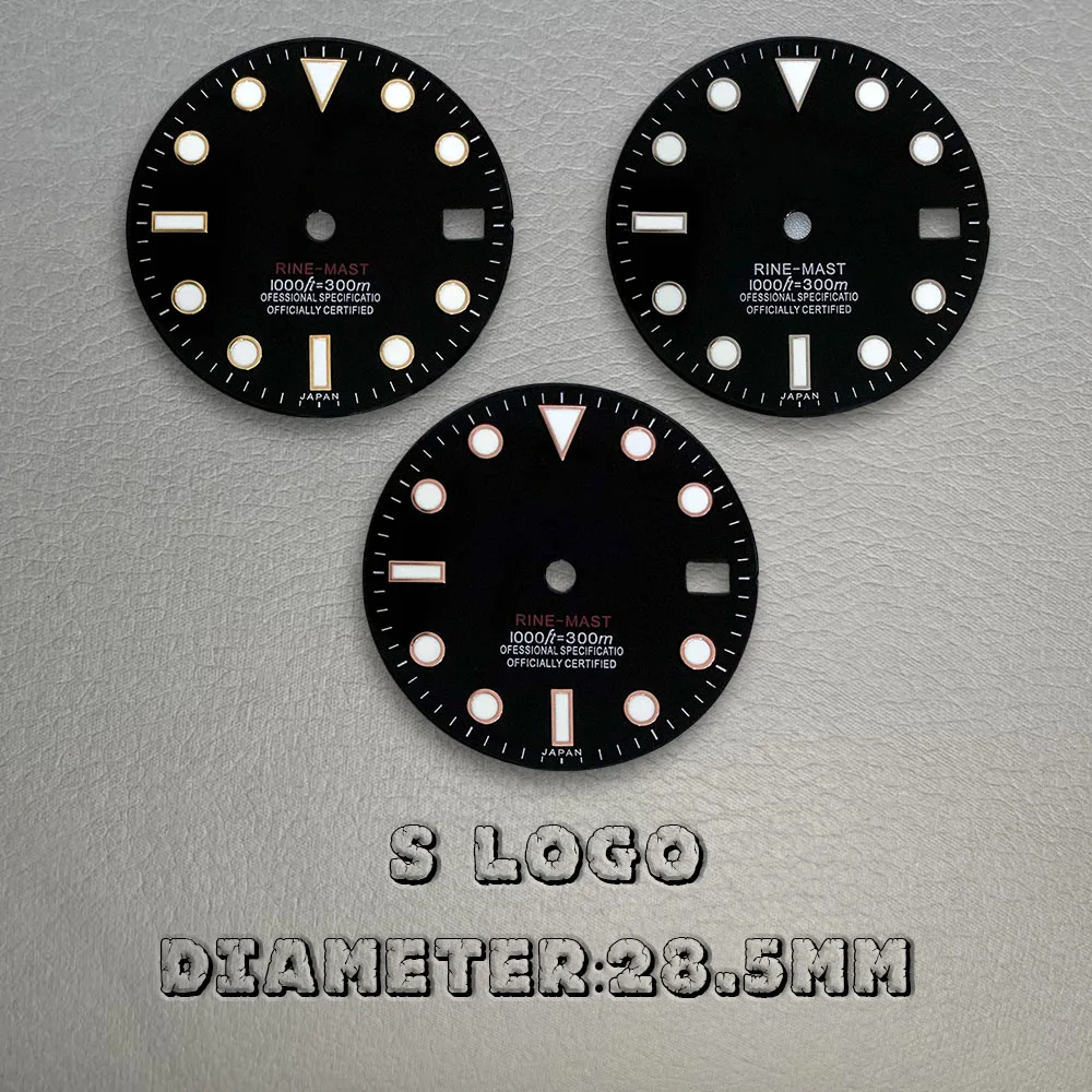 28.5mm S Logo NH35 Dial High Quality SUB/SKX007 Dial for NH35/NH36 Movements NH36 Watch Accessories Repair Tool
28.5mm S Logo NH35 Dial High Quality SUB/SKX007 Dial for NH35/NH36 Movements NH36 Watch Accessories Repair Tool 