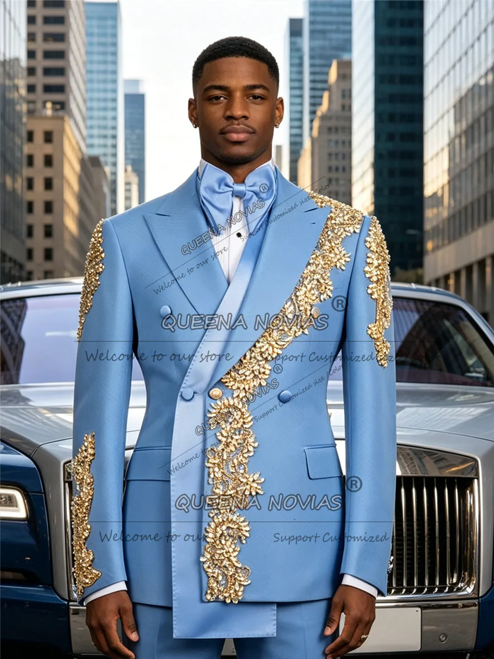 Luxury Men Suits Peaked Lapel Blazer 2 Pieces Set Tailor-Made Double Breasted Jacket Pants Customized Man Banquet Party Outfits
Luxury Men Suits Peaked Lapel Blazer 2 Pieces Set Tailor-Made Double Breasted Jacket Pants Customized Man Banquet Party Outfits