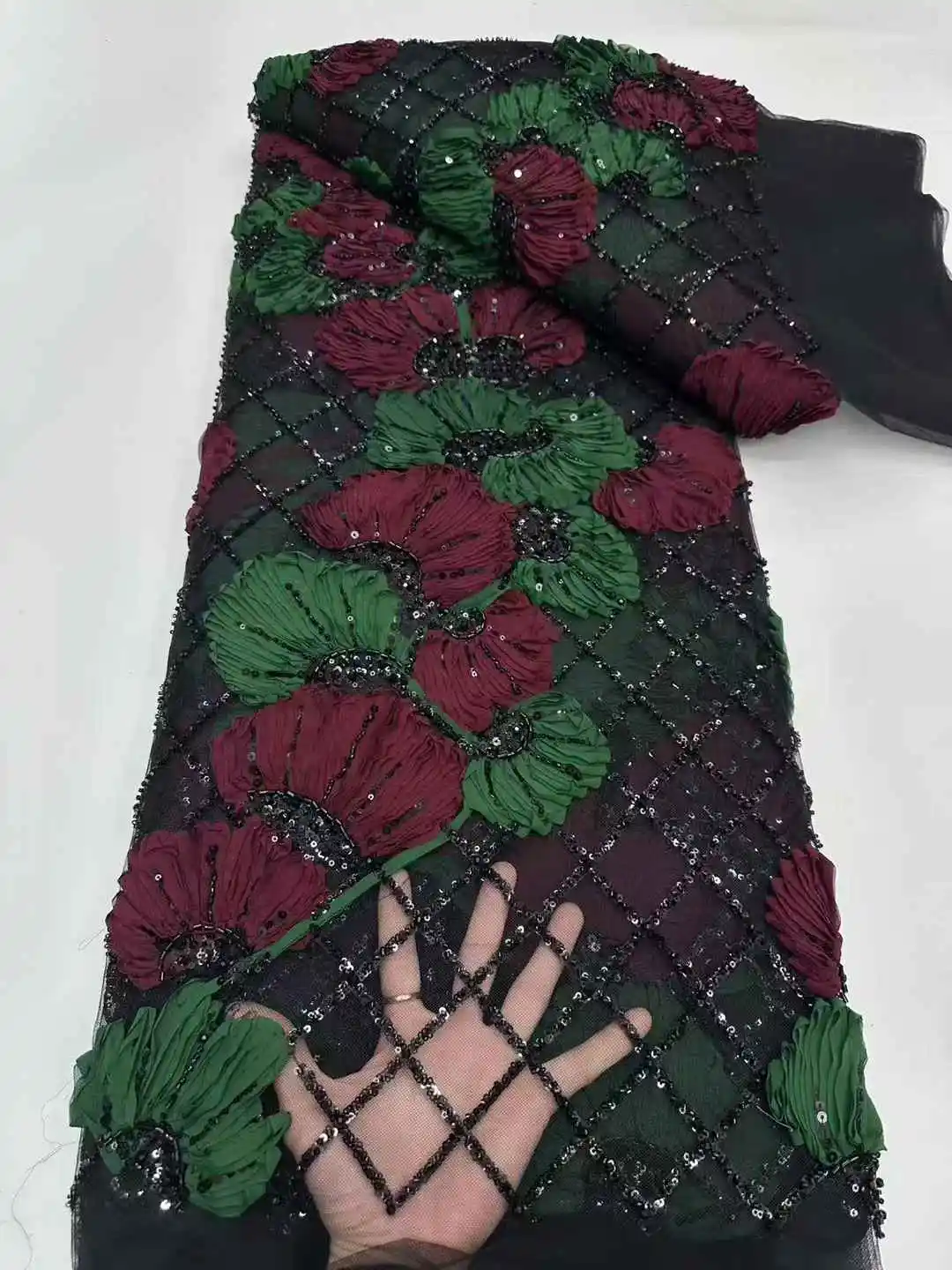 African Mesh Groom Lace Fabric 2025 High Quality French Sequins Lace Fabric Nigerian Lace Fabric For Wedding Women Dress
African Mesh Groom Lace Fabric 2025 High Quality French Sequins Lace Fabric Nigerian Lace Fabric For Wedding Women Dress