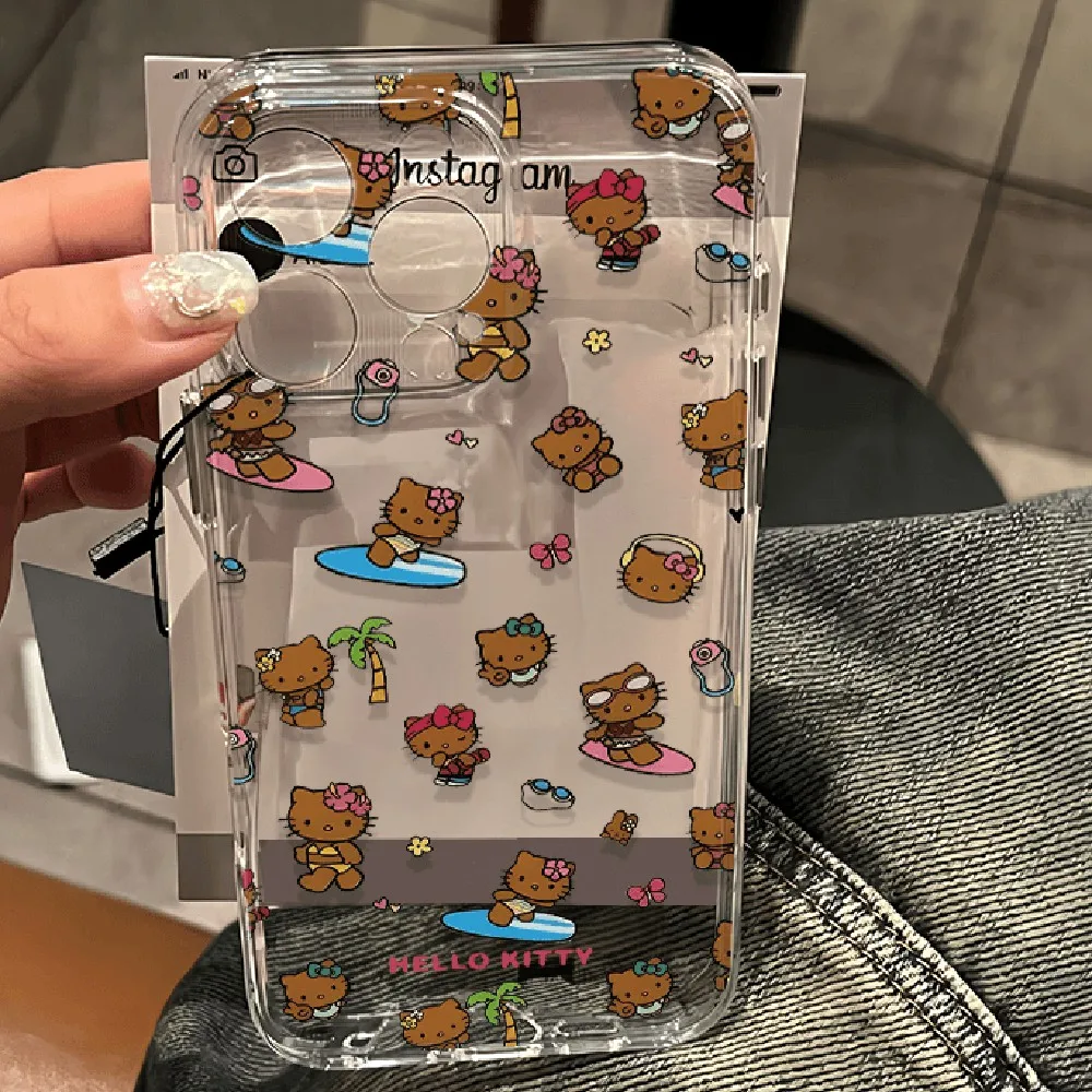 Cool summer ins hello kitty Phone Case For iPhone 16 15 14 13 12 11 Mini Pro Max X XR XSMax 7 8 Plus SE20 Transparent Cover
Cool summer ins hello kitty Phone Case For iPhone 16 15 14 13 12 11 Mini Pro Max X XR XSMax 7 8 Plus SE20 Transparent Cover