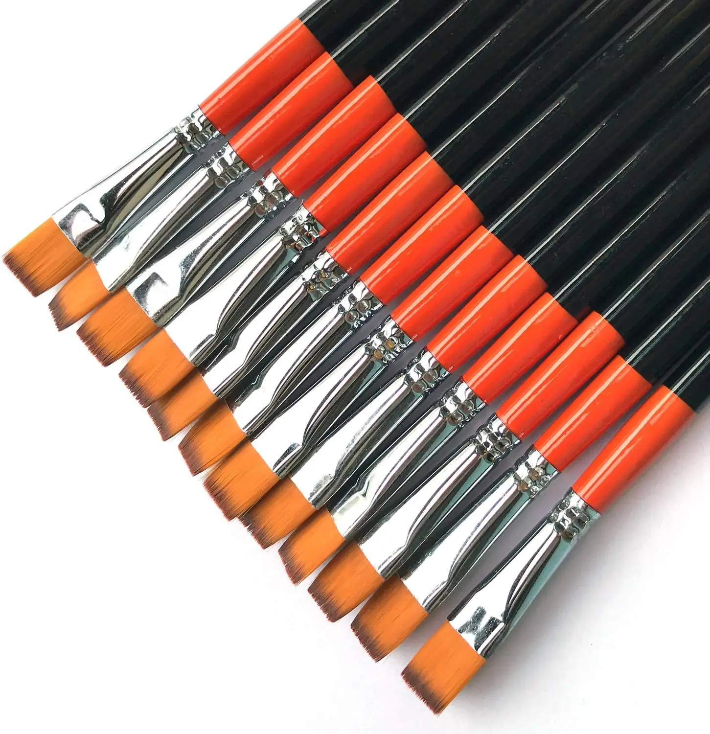 1/2 Inch Flat Paint Brush Set of 12 for Acrylic Watercolor Oil Gouache with Smooth Strokes
1/2 Inch Flat Paint Brush Set of 12 for Acrylic Watercolor Oil Gouache with Smooth Strokes