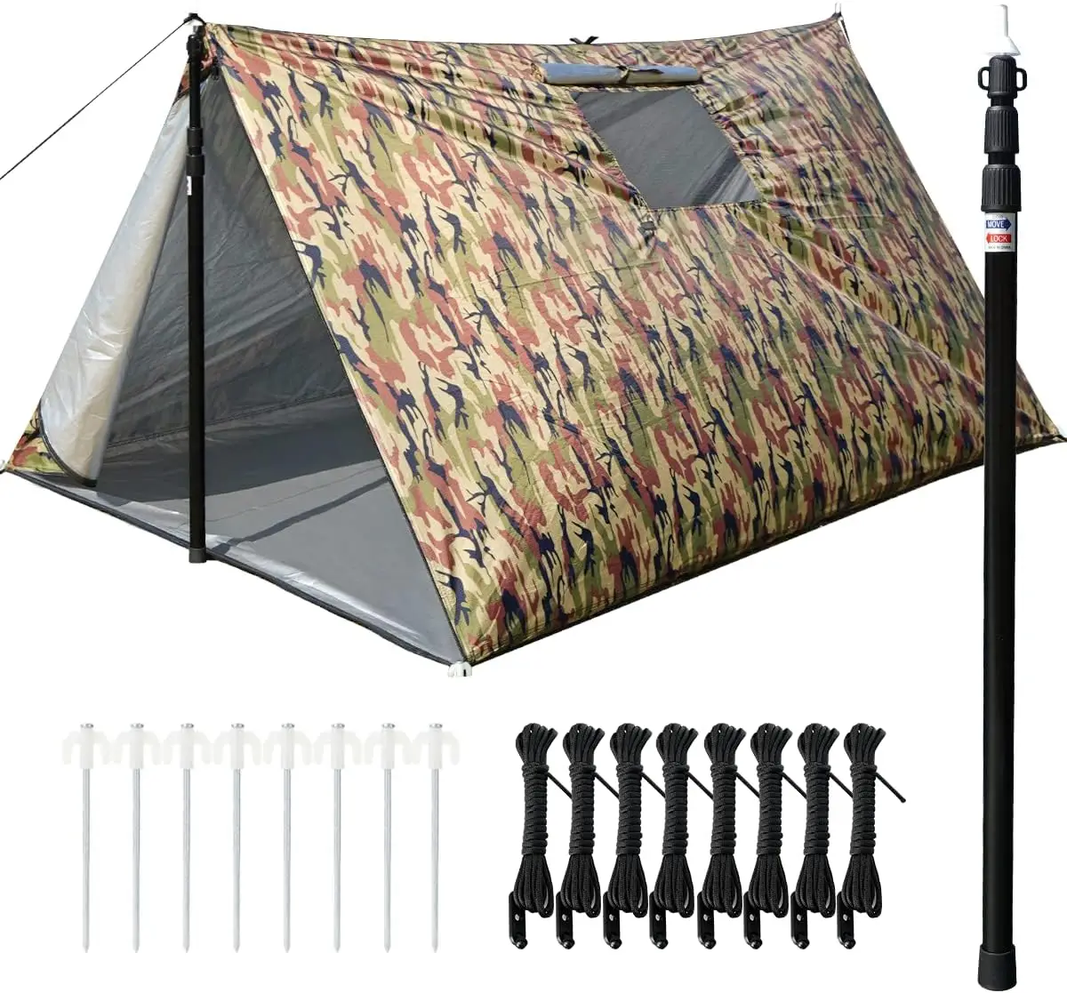 LYN Extra Large Survival Tent: Thermal, Waterproof, Fireproof, Lightweight with Paracord & Stakes for Camping, Hiking, Bushcraft
LYN Extra Large Survival Tent: Thermal, Waterproof, Fireproof, Lightweight with Paracord & Stakes for Camping, Hiking, Bushcraft
