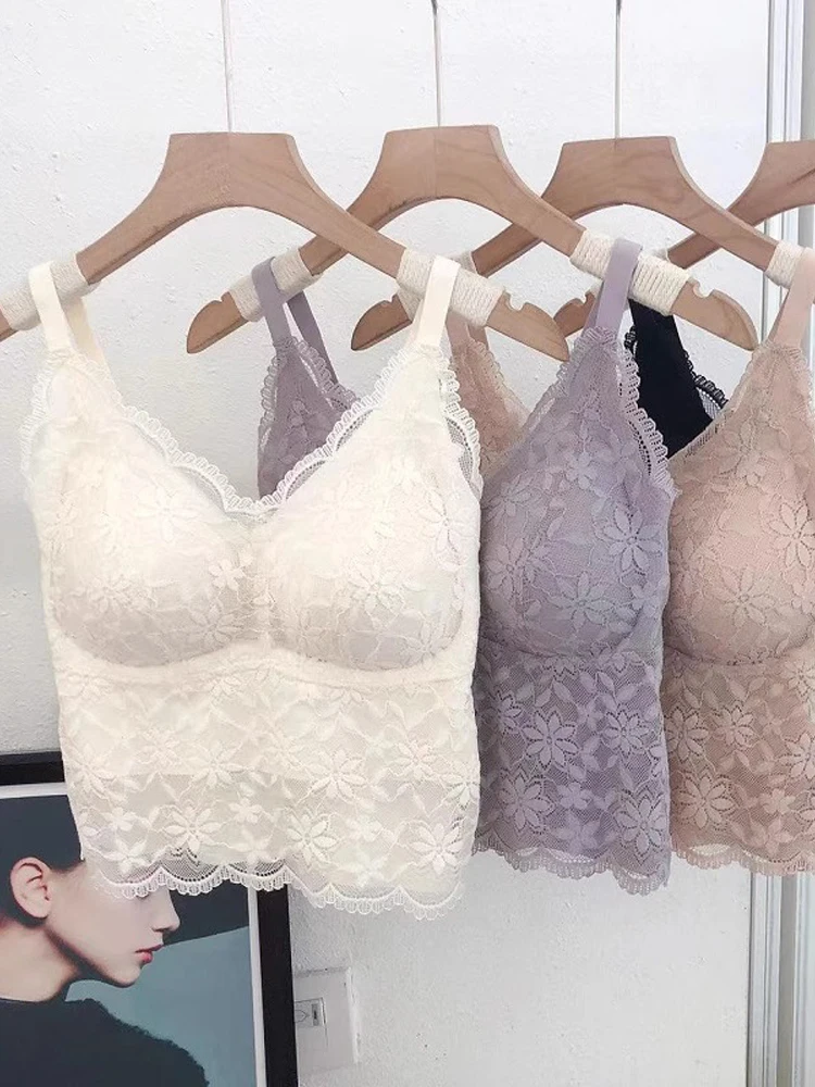 Sl Lace Strap Vest Sexy V-Ne Chest Pad Bra Beautiful Ba Underwear Base No Steel Ring Tube Top Fene Commute Sl...
Sl Lace Strap Vest Sexy V-Ne Chest Pad Bra Beautiful Ba Underwear Base No Steel Ring Tube Top Fene Commute Sl...