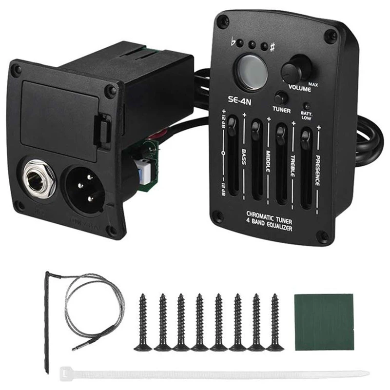 A11Z-Best-Selling SE-4N 4 Bands EQ Pickup Guitarra Preamp Piezo Pickup with LCD Tuner
A11Z-Best-Selling SE-4N 4 Bands EQ Pickup Guitarra Preamp Piezo Pickup with LCD Tuner