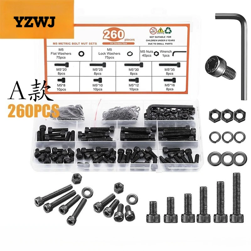 Hex Socket Screw set DIN912 Black Grade 12.9 Carbon Steel Hexagon Round Cap Allen Bolt Nut Washer M2 M3 M4 M5 Machine Screws kit
Hex Socket Screw set DIN912 Black Grade 12.9 Carbon Steel Hexagon Round Cap Allen Bolt Nut Washer M2 M3 M4 M5 Machine Screws kit