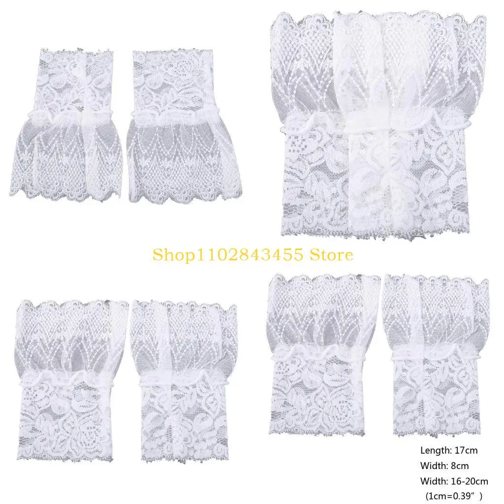 49MC Womens Autumn Lotus Leaf Fake Sleeves Crochet Floral Lace Pleated Ruffles Horn Cuffs Sweater Decorative Sunscreen Wrist
49MC Womens Autumn Lotus Leaf Fake Sleeves Crochet Floral Lace Pleated Ruffles Horn Cuffs Sweater Decorative Sunscreen Wrist