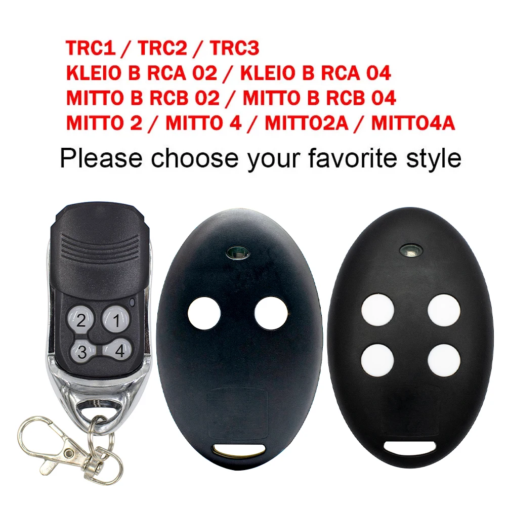 3 стиля для MITTO 2M 4M 2 4 B RCB 02 04 KLEIO B RCA 02/04 TRC1 / 2 /3 Пульт дистанционного управления гаражными воротами 433 МГц Открыватель ворот с подвижным кодом
3 стиля для MITTO 2M 4M 2 4 B RCB 02 04 KLEIO B RCA 02/04 TRC1 / 2 /3 Пульт дистанционного управления гаражными воротами 433 МГц Открыватель ворот с подвижным кодом