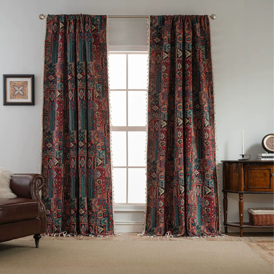 Geometric Color-Block Jacquard Curtains for Living Room Semi-Blackout Fabric Direct from Factory Modern Window Treatments
Geometric Color-Block Jacquard Curtains for Living Room Semi-Blackout Fabric Direct from Factory Modern Window Treatments