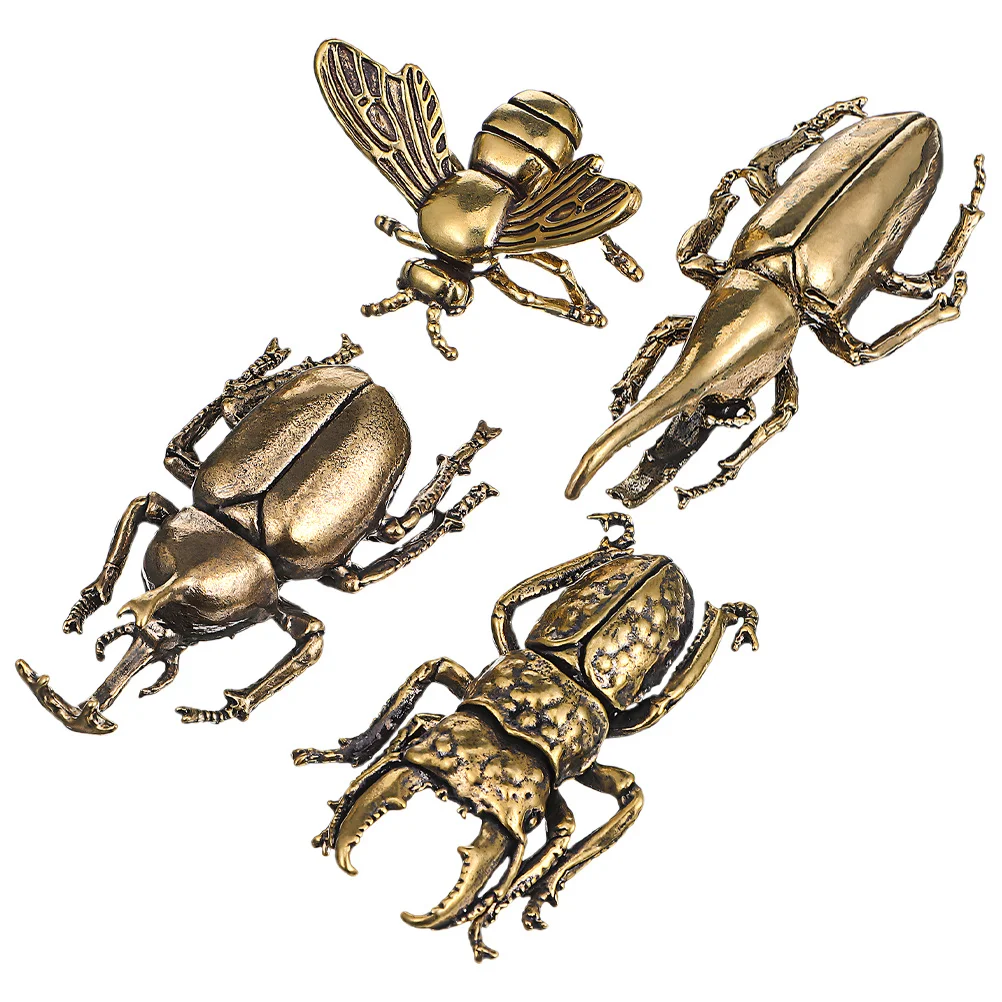 4Pcs Brass Home Decor Ornaments: Classic Retro Bees and Beetles Metal Statues for Living Room Study Bookshelf Table Decoration
4Pcs Brass Home Decor Ornaments: Classic Retro Bees and Beetles Metal Statues for Living Room Study Bookshelf Table Decoration