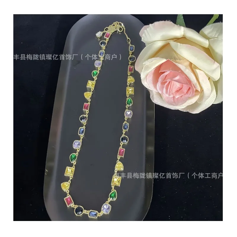Shijia Dopamine Necklace Color Streamer Imitation Crystal Holiday Style Jewelry Set
Shijia Dopamine Necklace Color Streamer Imitation Crystal Holiday Style Jewelry Set