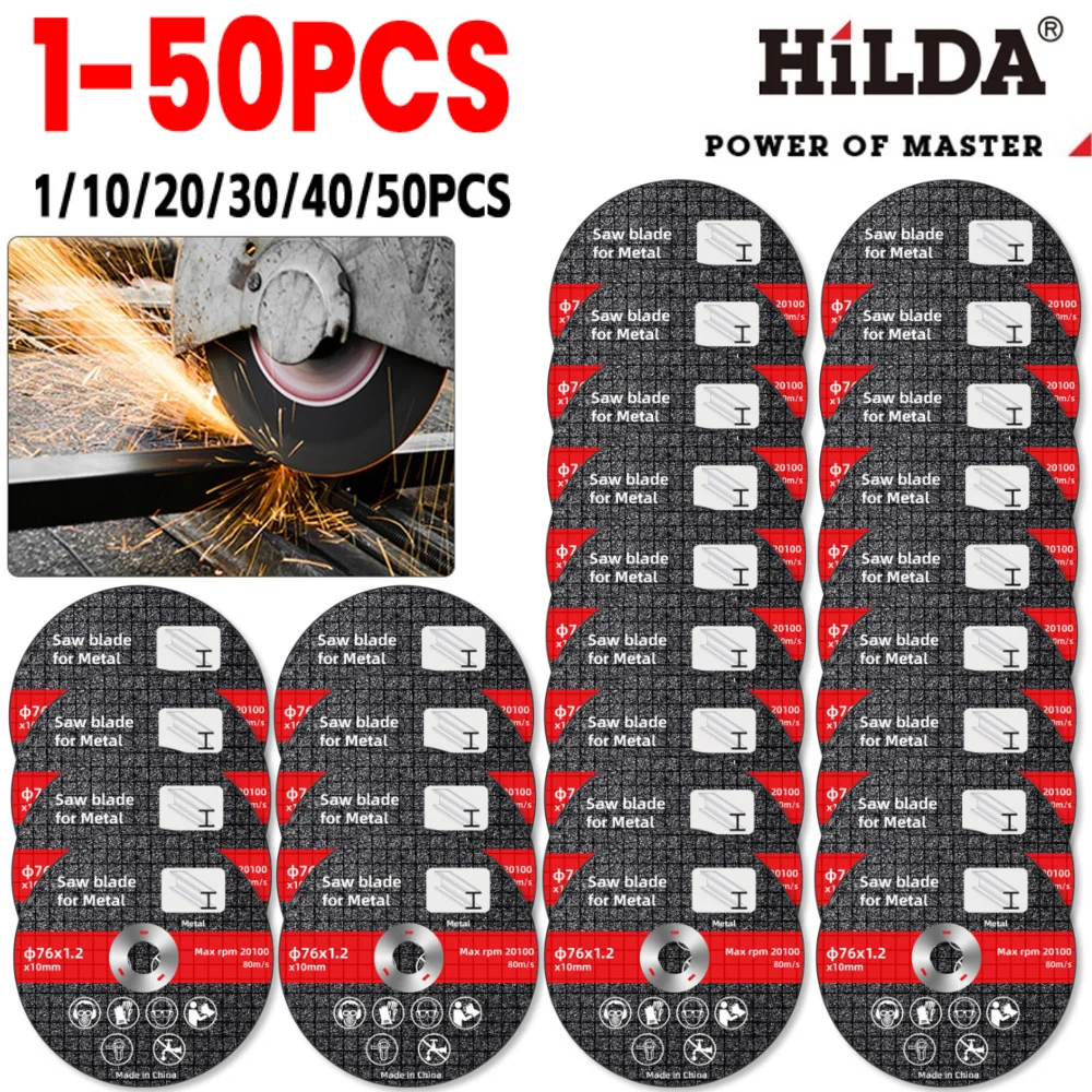 1/50pcs 76mm Metal Cutting Discs High Hardness Electric Cutting Disc Wear Resistance Cutting Wheels for Anngle Grinder
1/50pcs 76mm Metal Cutting Discs High Hardness Electric Cutting Disc Wear Resistance Cutting Wheels for Anngle Grinder