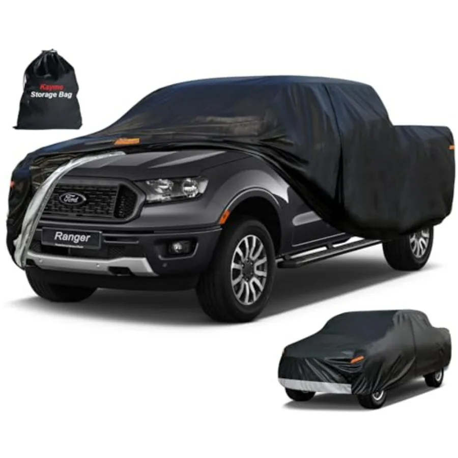 Truck Cover for Ford Ranger 2019-2025 Super Cab/Crew Cab Short Bed: Heavy Duty Waterproof Outdoor Cover in Black, Full Exterior
Truck Cover for Ford Ranger 2019-2025 Super Cab/Crew Cab Short Bed: Heavy Duty Waterproof Outdoor Cover in Black, Full Exterior