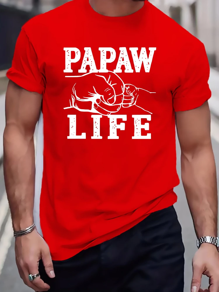 "PAPAW Life" Graphic 100% cotton Print T-shirt, Summer Casual Fashion Short Sleeve Tees, Clothing For Males.
"PAPAW Life" Graphic 100% cotton Print T-shirt, Summer Casual Fashion Short Sleeve Tees, Clothing For Males.