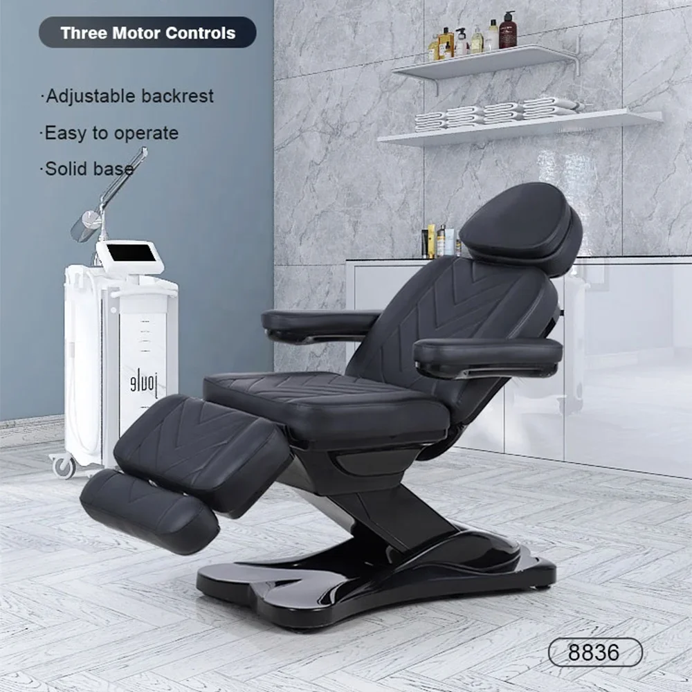 In Store Black 3 Motors Spa Salon Electric Esthetician Facial Table De Massage Bed Dermatology Aesthetic Chair
In Store Black 3 Motors Spa Salon Electric Esthetician Facial Table De Massage Bed Dermatology Aesthetic Chair